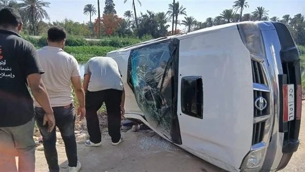 حادث انقلاب سيارة بترعة المريوطية