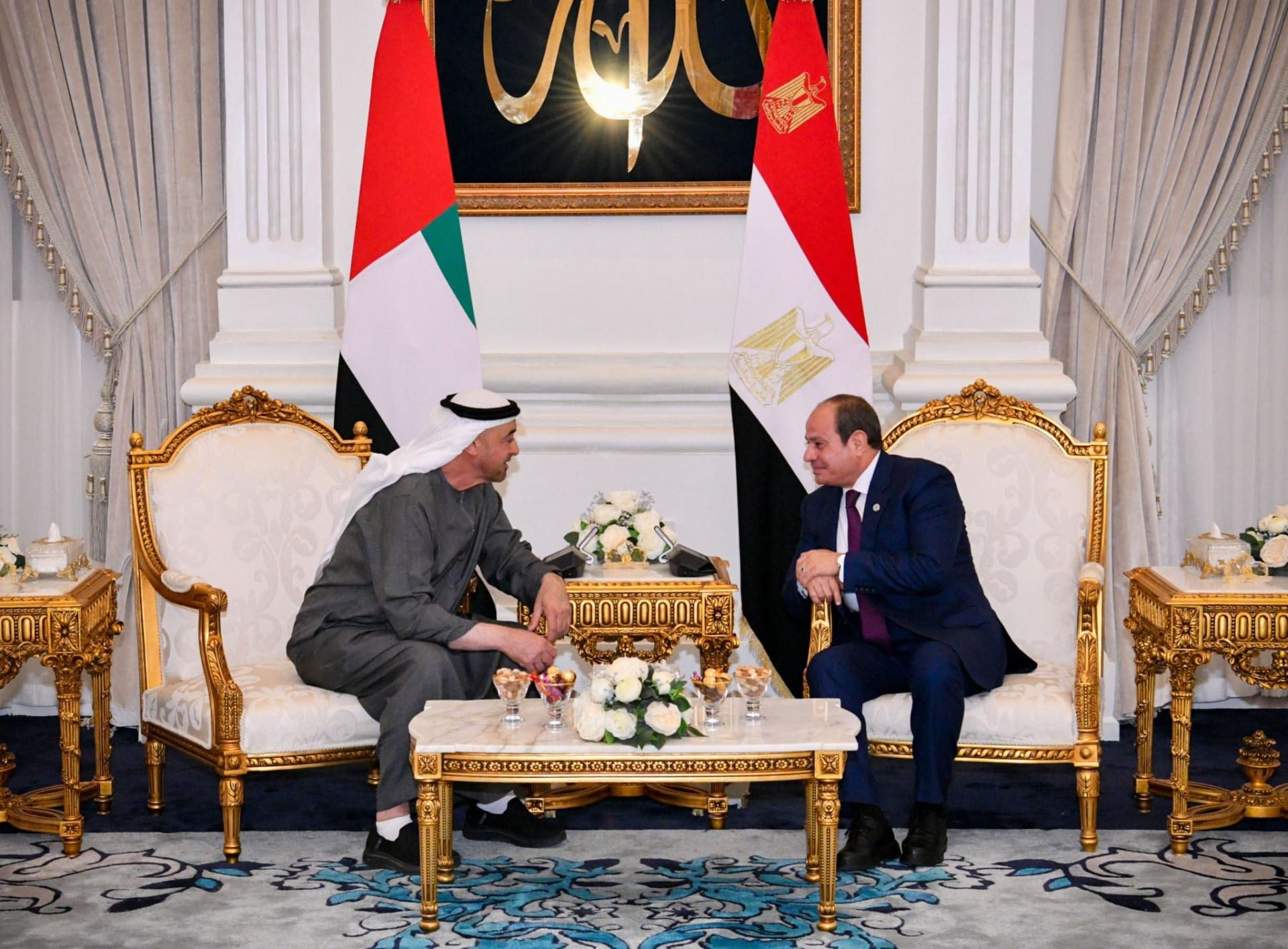 الرئيس السيسي يستقبل رئيس الإمارات في زيارة أخوية بالقاهرة