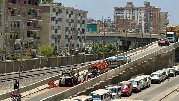 نزلة كوبري مدخل مدينة بنها القبلي