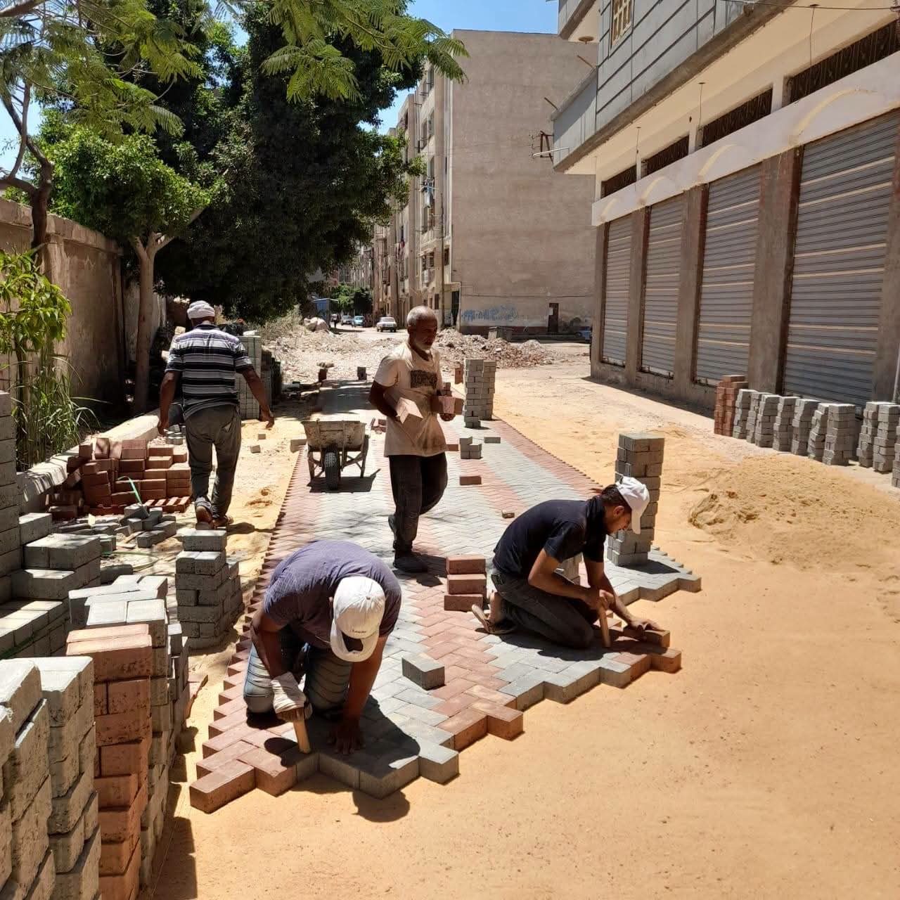 تركيب بلاط الإنترلوك