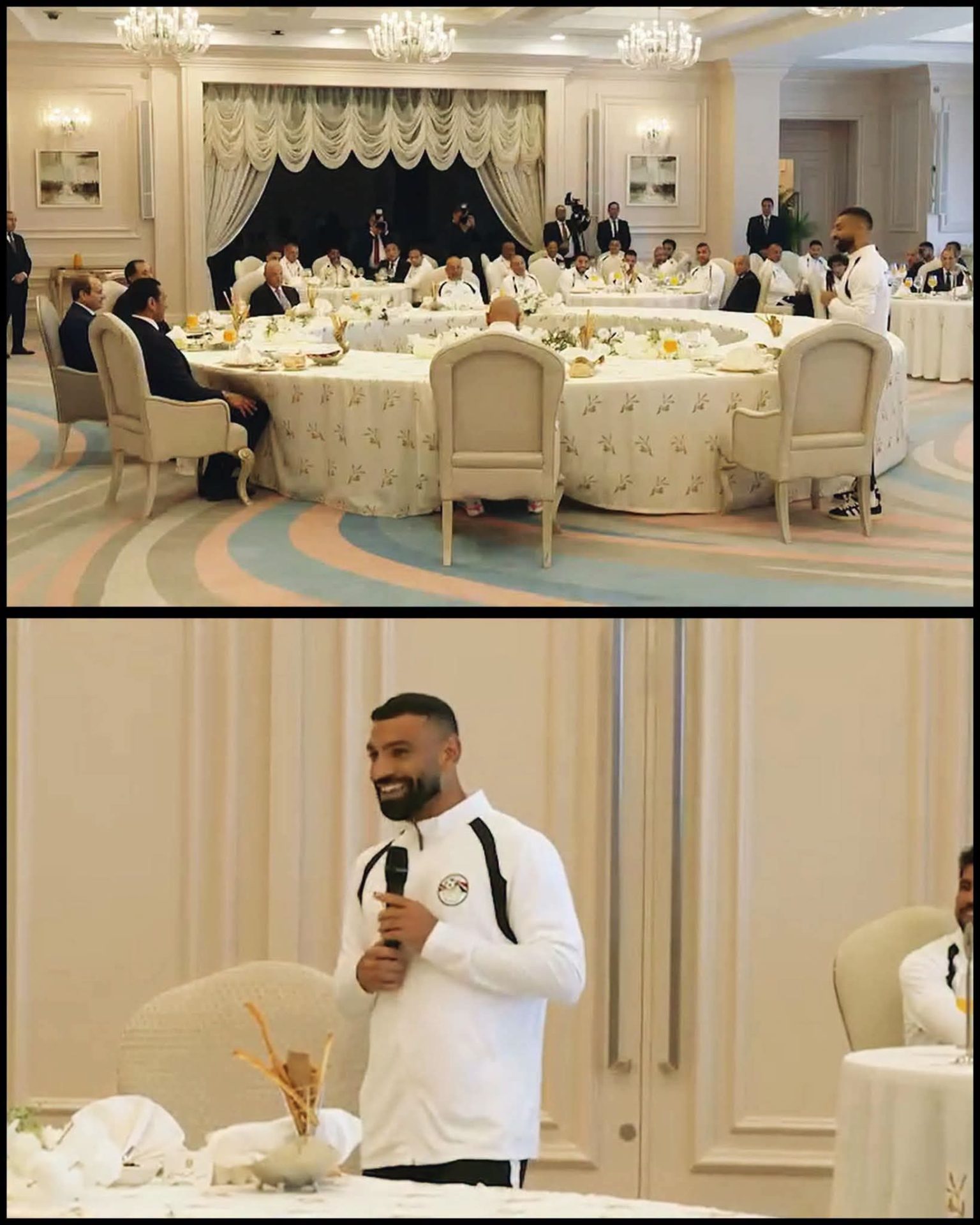 محمد صلاح للرئيس السيسي: نتمنى تحقيق بطولات مع أبو ريدة وحسام حسن لرفع اسم مصر