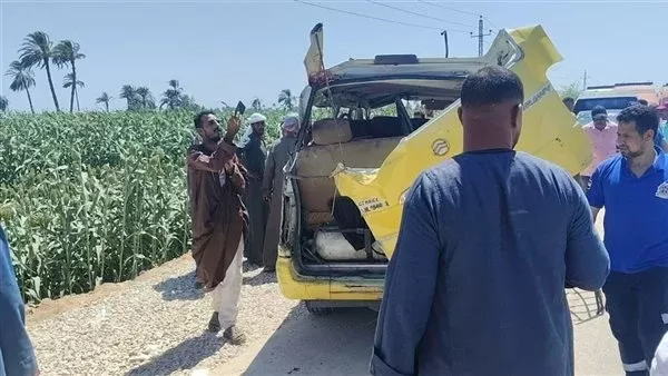 إصابة 8 أشخاص في انقلاب ميكروباص بطريق الفتح أسيوط الجديدة
