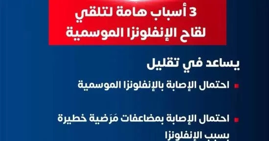 «الصحة» تحدد 3 أسباب رئيسية تجعل تلقي لقاح الإنفلونزا الموسمية خطوة أساسية للحماية