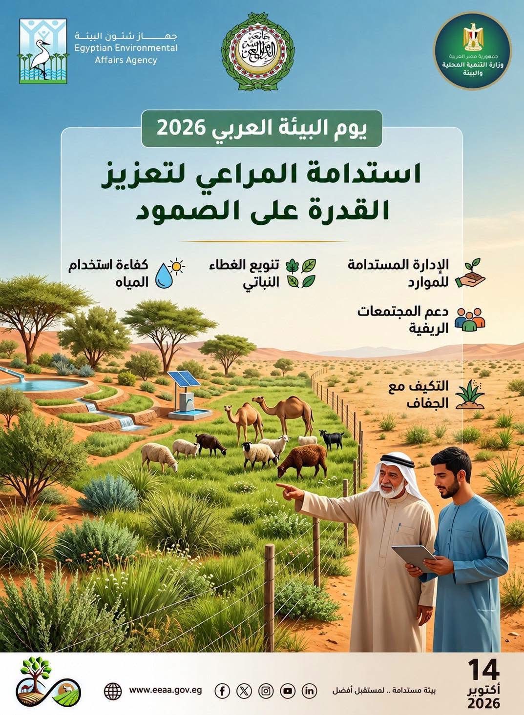 مصر تشارك الدول العربية الاحتفال باليوم العربي للبيئة بفعاليات توعوية في المدارس والجامعات ومواقع التواصل